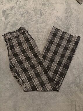 Express Black and White Plaid Trousers